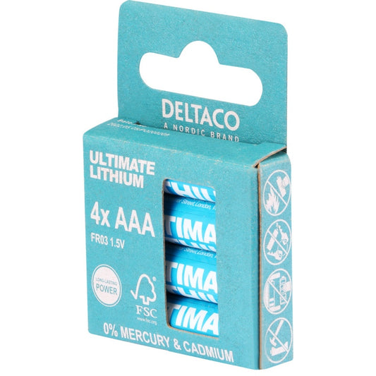 DELTACO Ultimate Lithium - 4 x FR03 / AAA (20)