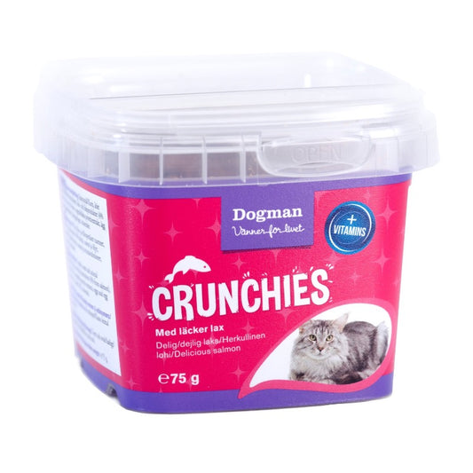 DOGMAN Cat Chrunchies laks - 75 g (6)