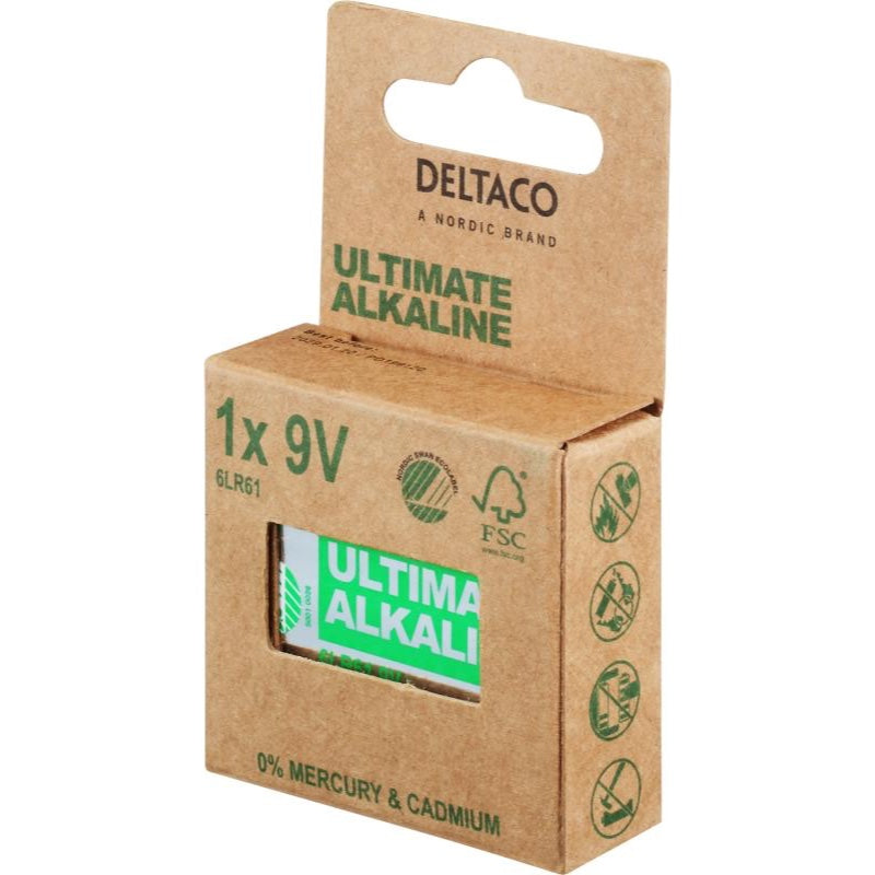 DELTACO Ultimate Alkaline - 6LR61 / 9V (10)