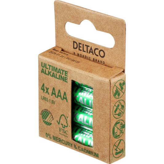 DELTACO Ultimate Alkaline - 4 x LR03 / AAA (20)