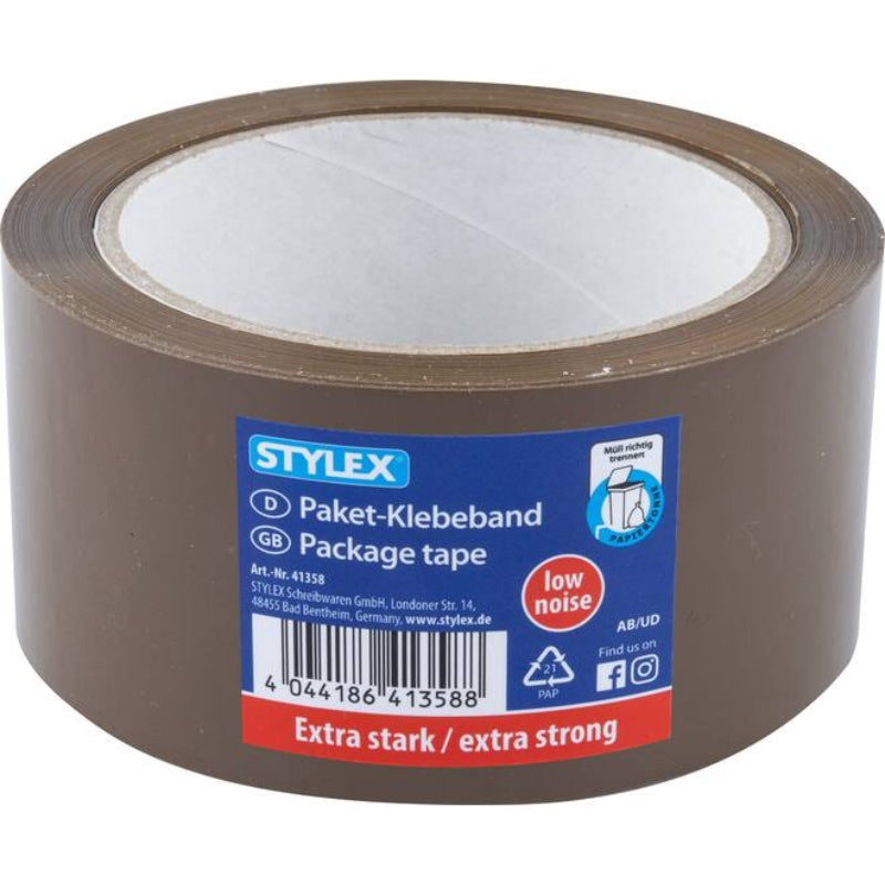 STYLEX Pakkitape brúnt 50 mm x 66 m (6)