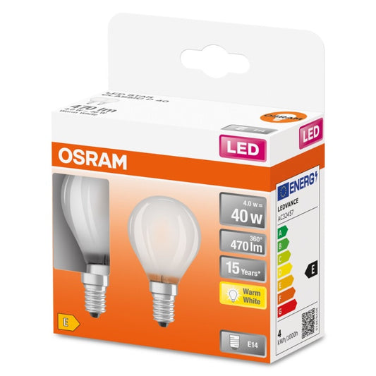 OSRAM 2-pakk krónupera E14 - 4w=40w (5)